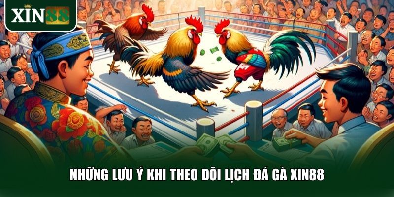 Những lưu ý khi theo dõi lịch đá gà Xin88